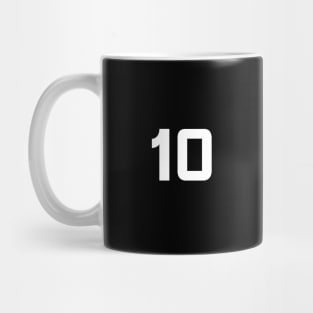 Number Ten - 10 - Any Color - Team Sports Numbered Uniform Jersey - Birthday Gift Mug